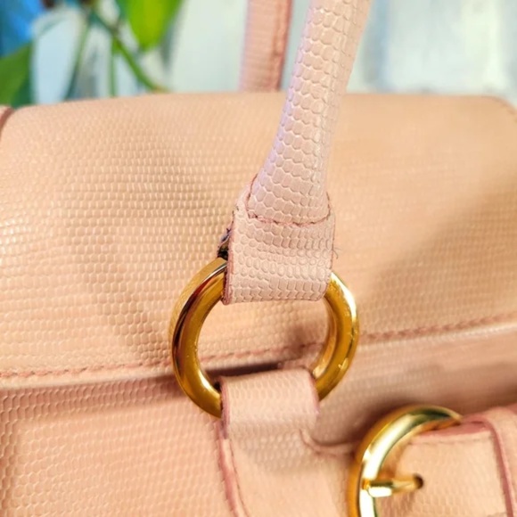 Vintage Lord & Taylor Reptile Pattern Leather Bag - Picture 8 of 15